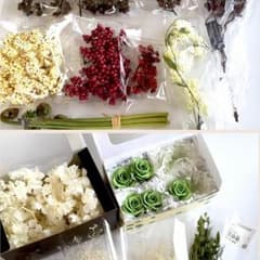 【みかん様専用】プリザ造花花材他シサル花器etc各種まとめ価格のサムネイル