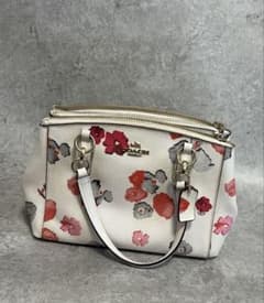 COACH ハンドバッグ 鞄 ミニバッグ 花柄 ホワイト 希少 バッグのサムネイル