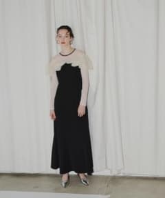 ANDRESD フリルフレアドレス ブラック - メルカリ