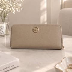 MICHAEL KORS ラウンドファスナー長財布 ベージュのサムネイル