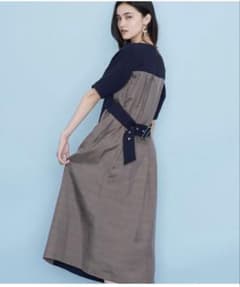 UNITED TOKYO バックベルトワンピース ネイビー サイズ1 チェック