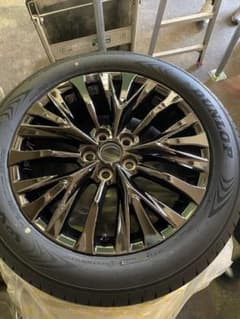 40ヴェルファイア Zプレミア 純正ホイール　　タイヤ　4本セット 新車外し品】トヨタ 40 ヴェルファイア Z プレミア 純正 19in 7J +40