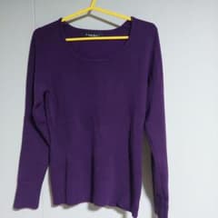 GALFIT 紫 長袖ニットセーター