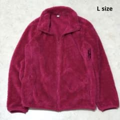 UNIQLO フリースジャケット ジャンパー ボア ピンク L