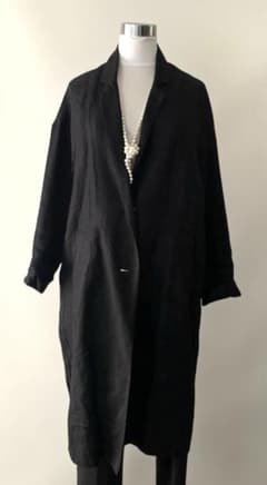 アッパーハイツTHE COATリネン100%チェスターコート美品色違いもあり アッパーハイツTHE COATリネン100%チェスターコート美品色違いもあり