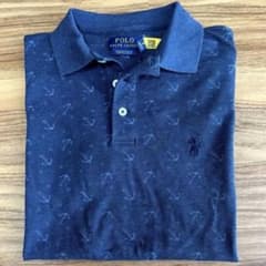 【新品未使用】Polo Ralph Lauren ネイビーアンカー柄 ポロシャツのサムネイル