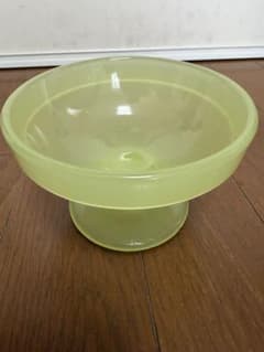 ⭐️美品！大正〜昭和初期 ウランガラス 氷コップ 高台鉢 アンティーク