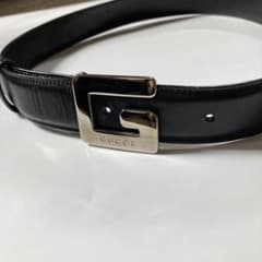 GUCCI 구찌 벨트 가죽 블랙 색상 여성 벨트 블랙 브랜드