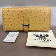 未使用】 HAMANO ハマノ 濱野 オーストリッチ 長財布 - メルカリ