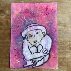 友川かずき 肉筆画 ホタルの川で遊ぶ - メルカリ