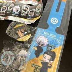 くら寿司　呪術廻戦　アクスタ　缶バッジ　五条悟　夏油傑　ラゲージタグのサムネイル
