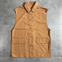 襟付き ベスト ジレ ワークベストミリタリー カジュアル シティーガールのサムネイル