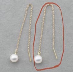 TASAKI パール チェーンピアス K18YG 750 片耳 - メルカリ