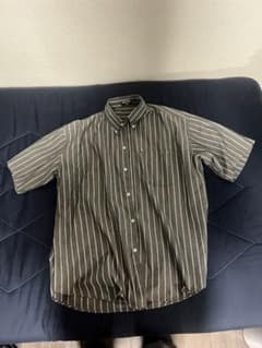 POLO Ralph Lauren 半袖シャツ　XL ストライプ　グレーのサムネイル