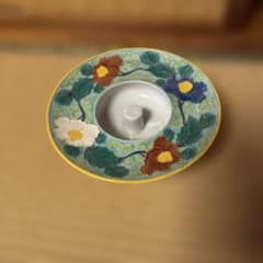 花柄 陶器製 置き型灰皿 - メルカリ