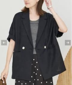 SLOBE IENA 新品未使用 リネンレーヨンハーフスリーブジャケット38