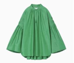 本日限定価格 マメクロゴウチ タック ブラウス コットンシルク