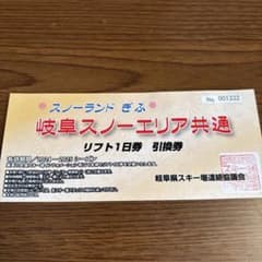 岐阜県　リフト1日券のサムネイル