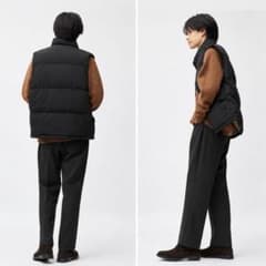 GU センタープレスストレートパンツ ブラック Sサイズ 美品のサムネイル