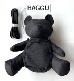 新品未使用】BAGGU バグゥ BEAR BAG ベアバッグ ブラック 黒 - メルカリ