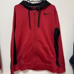 NIKE　パーカー　ジャージ　フリース　M therma-fit　赤のサムネイル