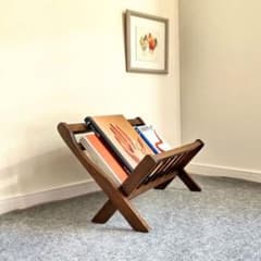 ヴィンテージ マガジンラック 天然木 フォールディング ミッド