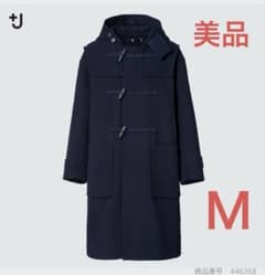 【美品】UNIQLO +J ダッフルコート ネイビー　Ｍサイズのサムネイル