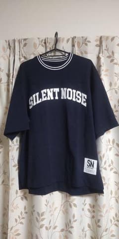 GUUNDERCOVER SILENT NOISE刺繍フットボール Tシャツ紺Mのサムネイル