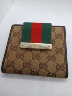 Gucci シェリーラインGGキャンバス 二つ折り財布 - メルカリ