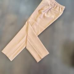 B3レディース スラックス パンツ オレンジベージュ ウエストゴム