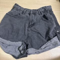デニムショートパンツ ブラックのサムネイル