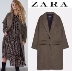 ⚠️最終値下げ⚠️ ZARA オーバーサイズチェックコートのサムネイル