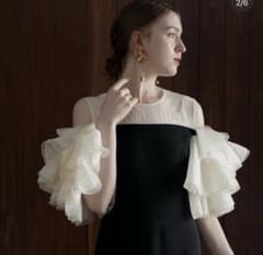 Acka organdy frill dressオケージョンドレス ブラックのサムネイル