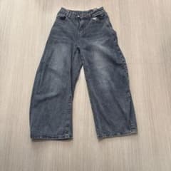 ワイドレッグ デニムパンツ グレーのサムネイル