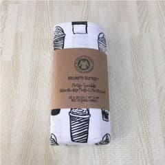 モダンバーラップ おくるみ コーヒー柄のサムネイル