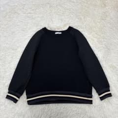 ADORE アドーア キルティング ニット 長袖 異素材 ドッキング ブラック