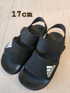 adidas キッズ サンダル 17cm ブラックのサムネイル