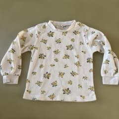 branches 花柄 ワッフル 長袖カットソー 110cm
