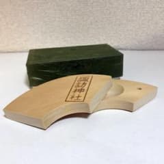 茶道具 諏訪神社 昭和大修理記念 古材 扇面香合 共布 由緒書付 鎮西大社g3のサムネイル