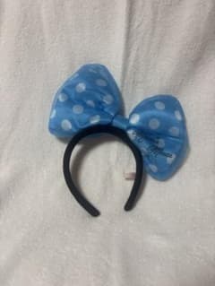 東京ディズニーリゾート ミニー カチューシャ 水色 ドットのサムネイル