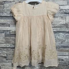 coto cotto刺繍入りベージュワンピース Mのサムネイル