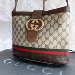 GUCCI オールドグッチ シェリーライン GG金具 ショルダーバッグ PVC