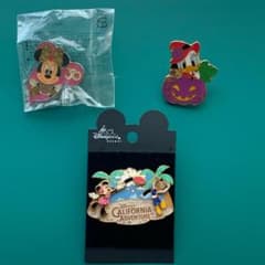 WDW カリフォルニアアドベンチャー動くピンバッジ&TDR非売品ピンバッジ