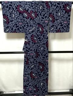 b427 綿　浴衣　有松絞り　居敷当て付　美品　着物 b427 綿 浴衣 有松絞り 居敷当て付 美品 着物 - メルカリ