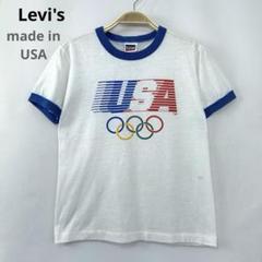 D*e様 Levi’s 1984 ロサンゼルス オリンピック リンガーTシャツ USA製 1984年 ロサンゼルスオリンピック リンガーTシャツ S23