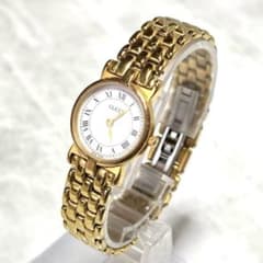 稼動 GUCCI グッチ レディース腕時計 3400L ゴールド 白文字盤