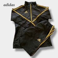 アディダス】ジャージセットアップ トラックジャケット 上下 ブラック