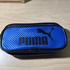 PUMA 筆箱 ペンケース ブルー カーボン調のサムネイル