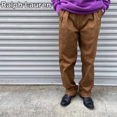 90s☆ラルフローレン☆ANDREW PANT☆ツータックチノパン☆茶系☆W34 90s☆ラルフローレン☆ANDREW PANT☆ツータックチノパン☆茶系☆W34