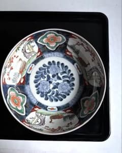 694 骨董 アンティーク 古伊万里 染付 豪華絢爛 色絵鉢 幕末 - メルカリ